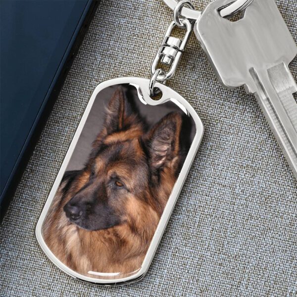 Dog Tag Keychain Steel with Your Own Photo!